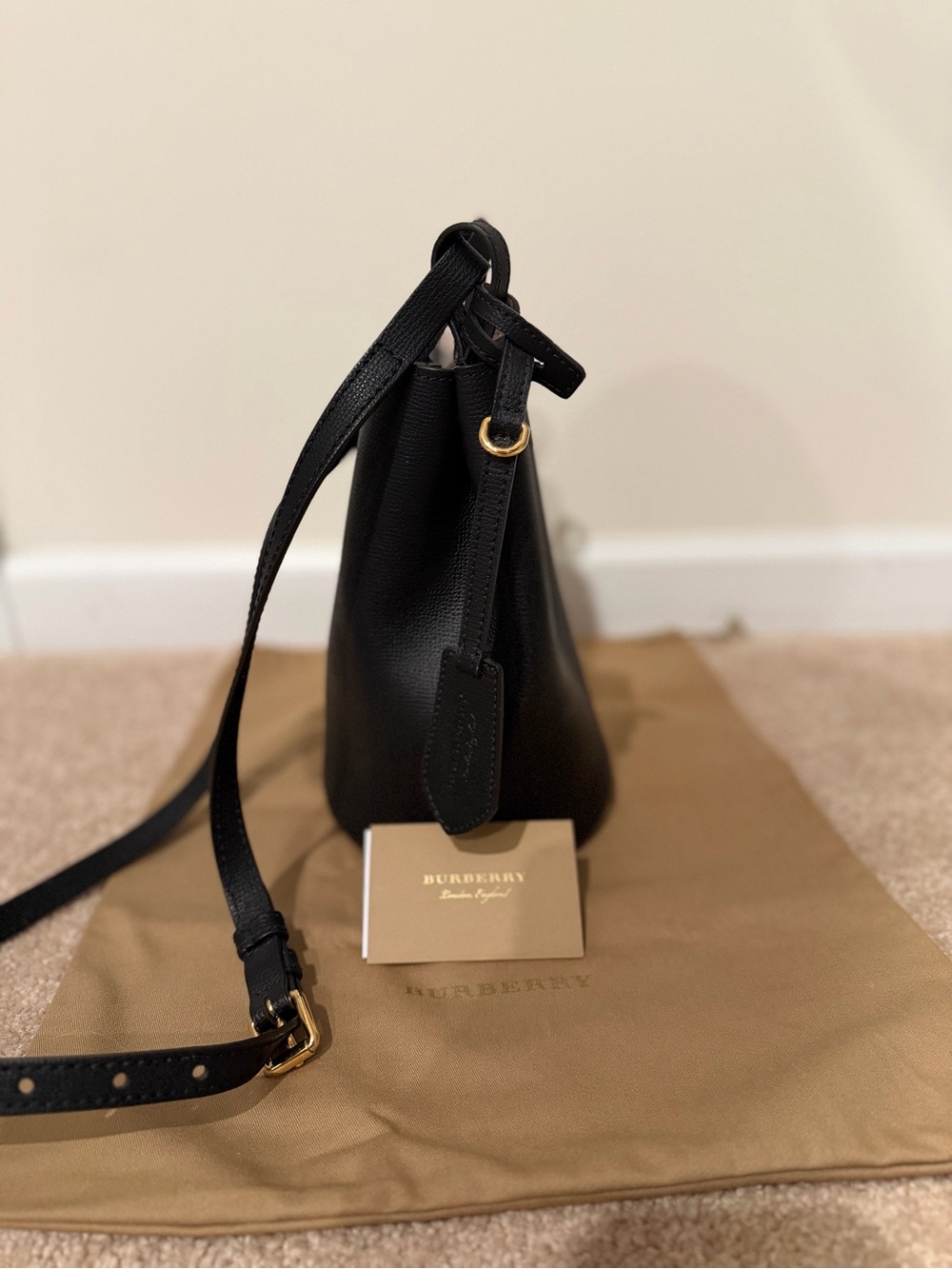 Burberry Black Leather Bucket Bag - Picture 2 of 3